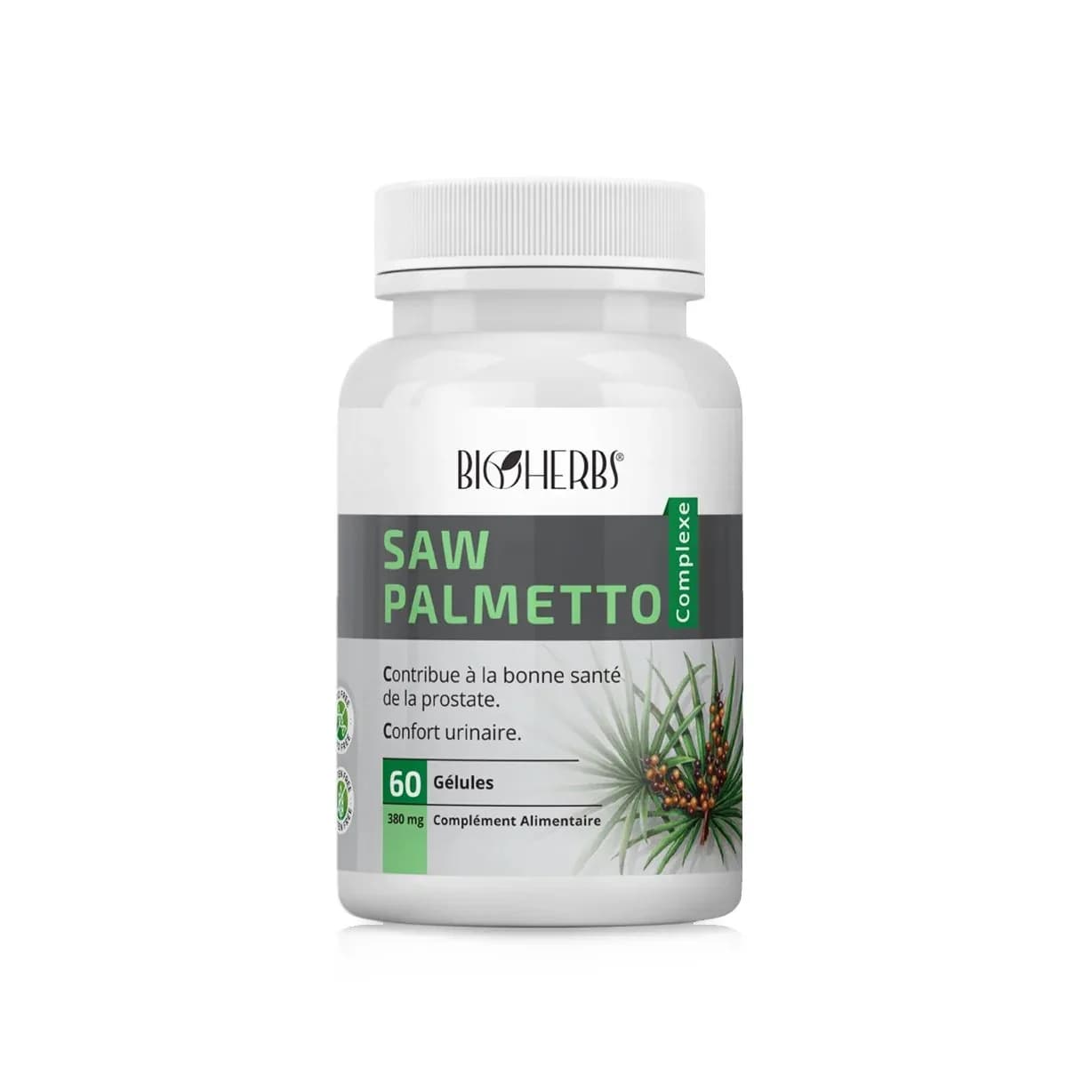 Bioherbs Saw Palmetto Complexe 60 Gélules