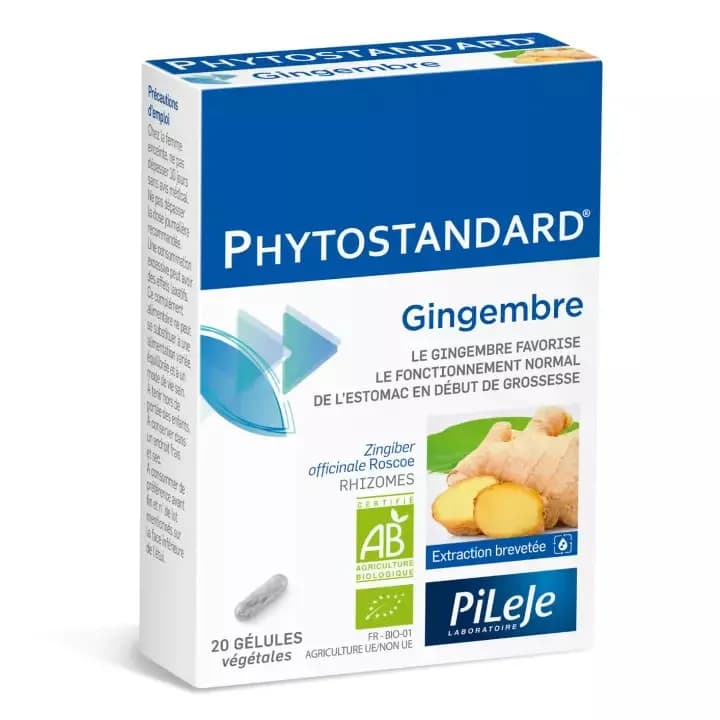 Pileje Phytostandard Gingembre 20 Gelules Vegetales