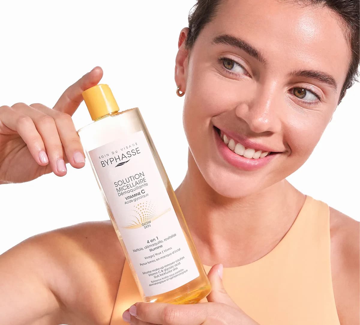 Byphasse Solution Micellaire Démaquillante Vitamine C & Acide Glycolique 500 ml