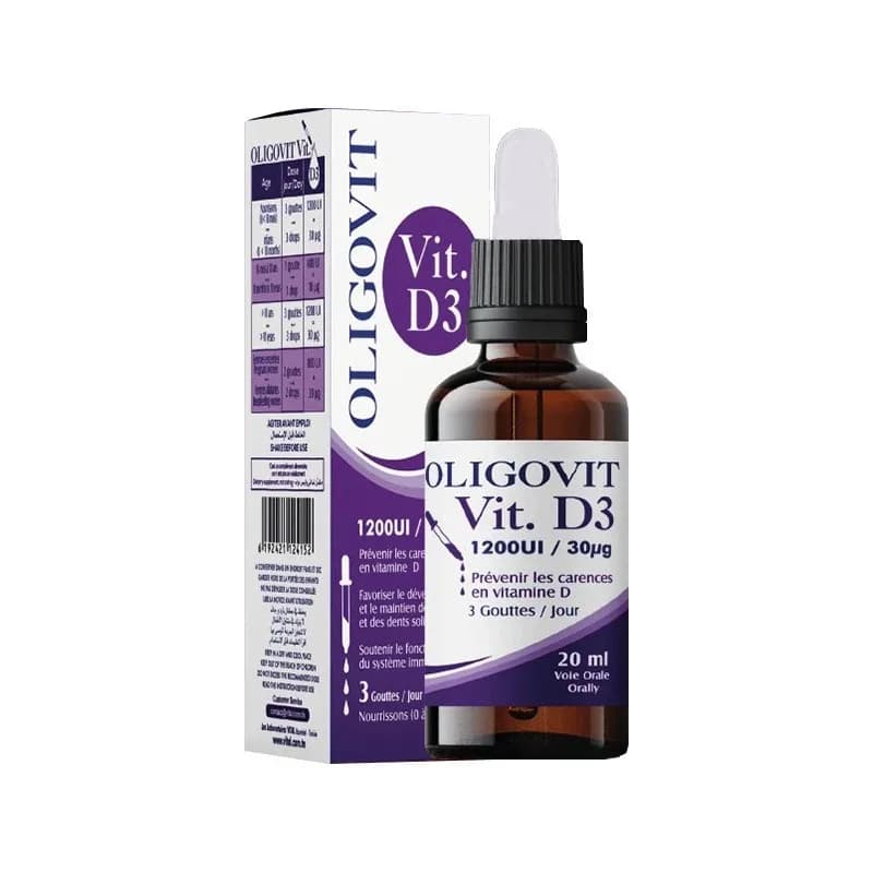 Vital Oligovit Vitamine D3 Gouttes 20 ml