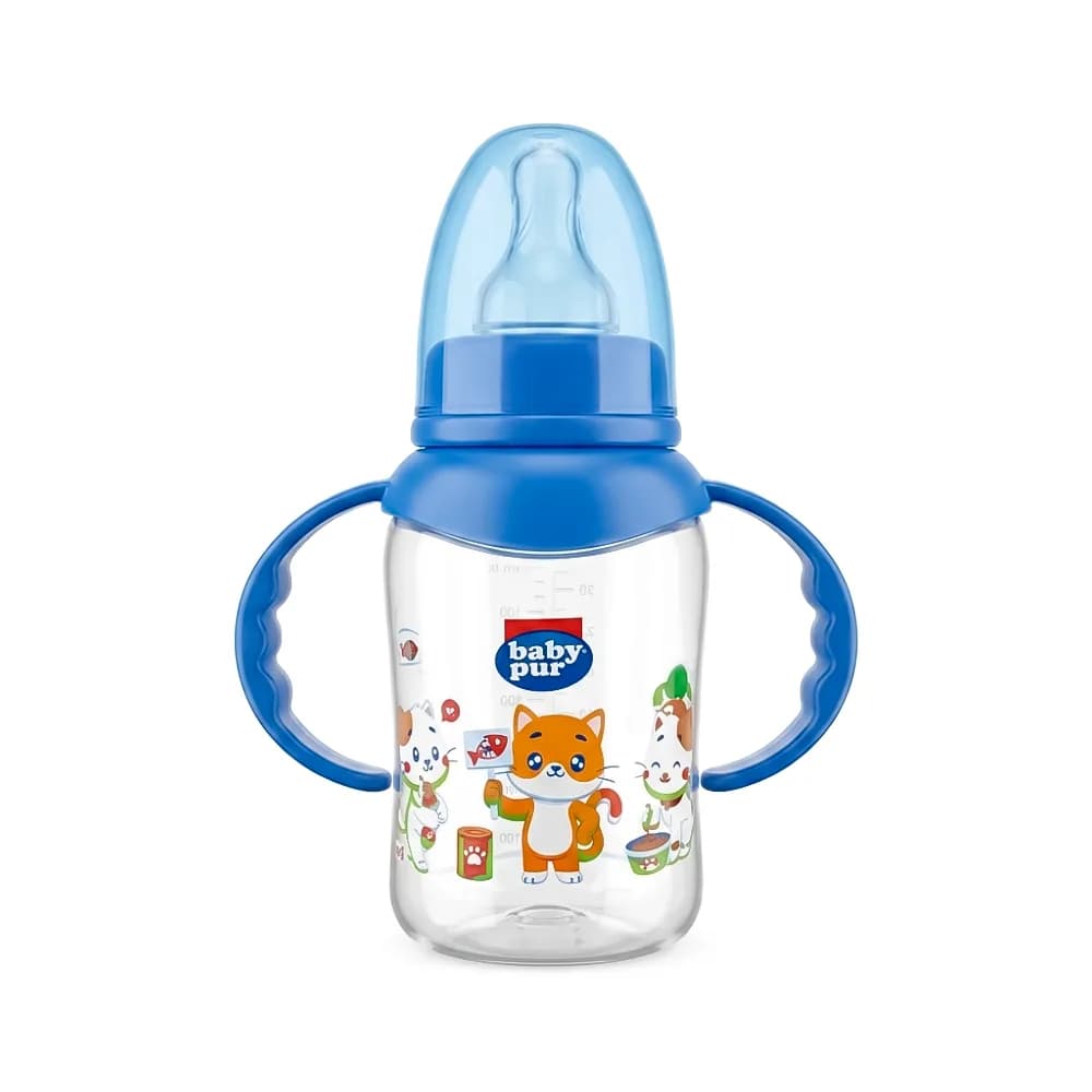 Baby Pur Biberon en Plastique Avec Anses 150 ml Ref : 75202