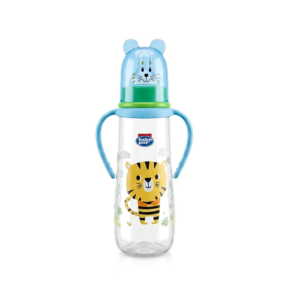 Baby Pur Biberon en Plastique Calinou Avec Anses 250 ml Ref 72035