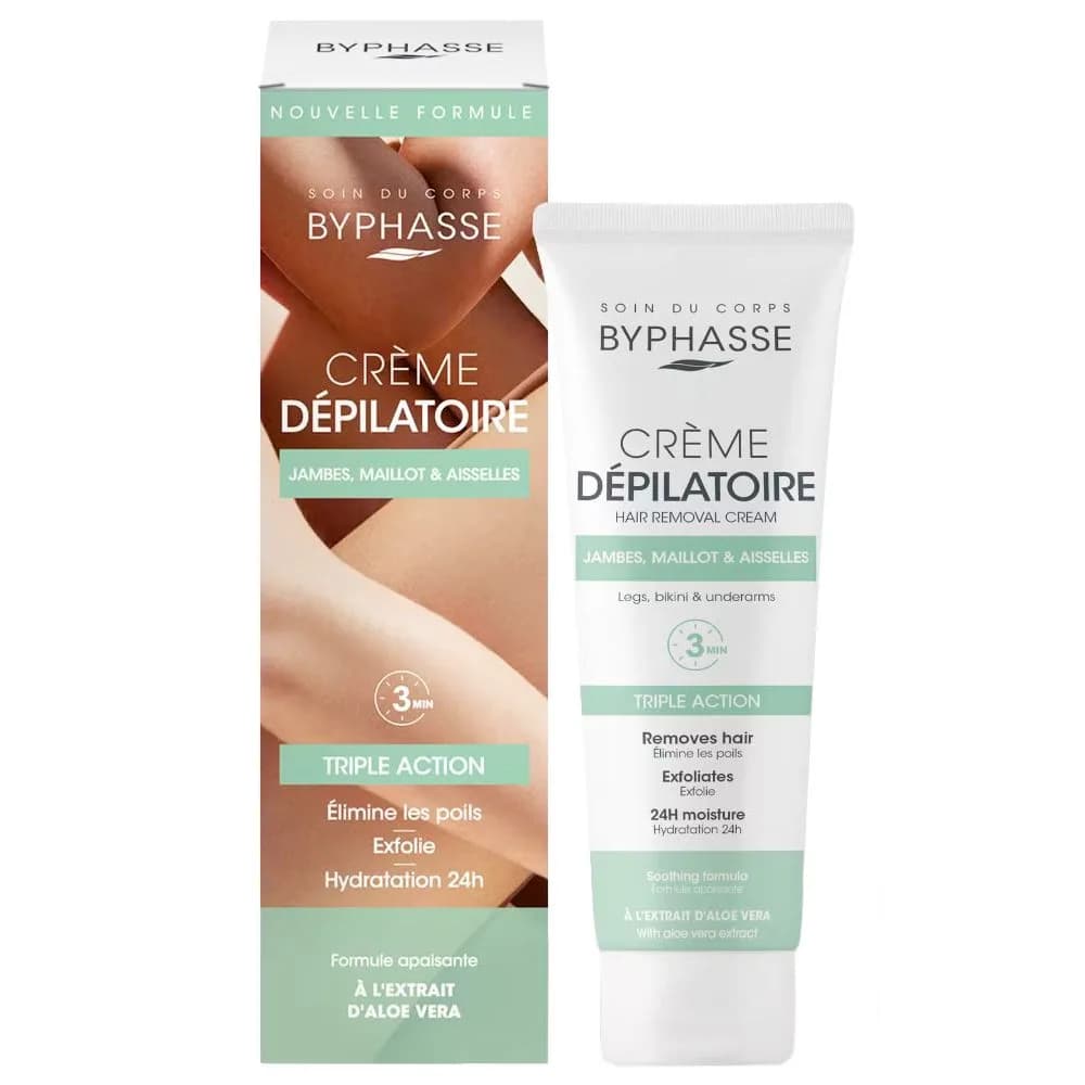 Byphasse Creme Depilatoire à L'Aloe Vera Effet Calmant 125 ml