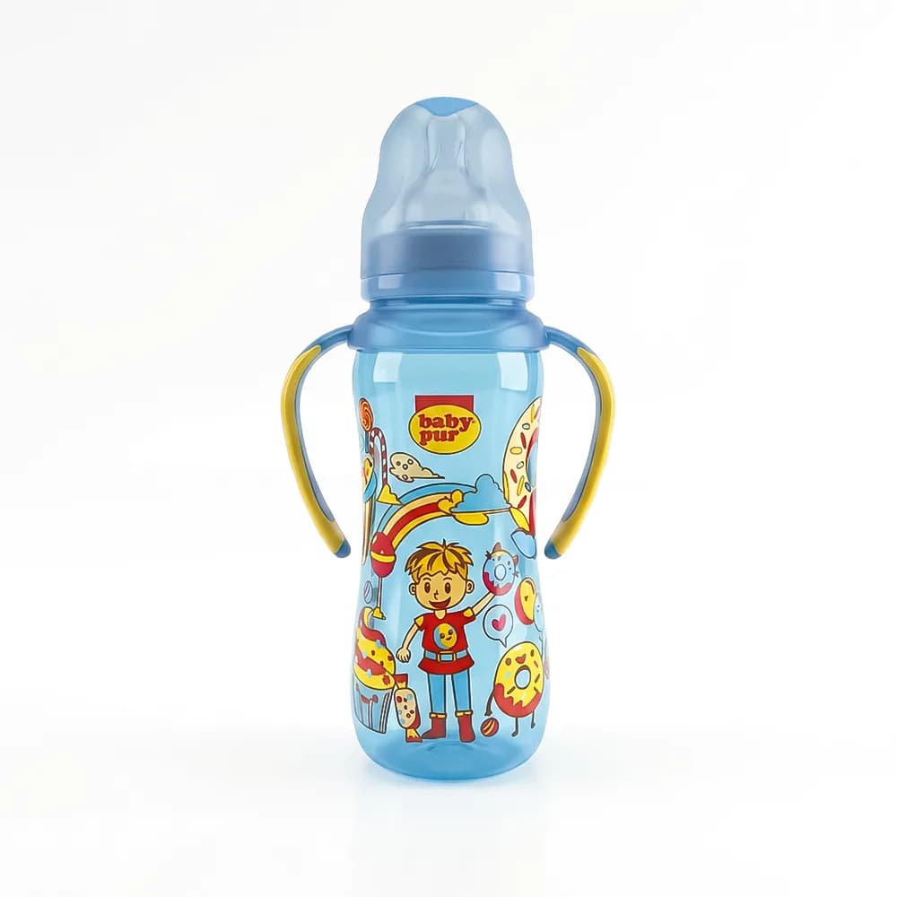 Baby Pur Biberon en Plastique Avec Anse Amovible 250 ml Ref 1015