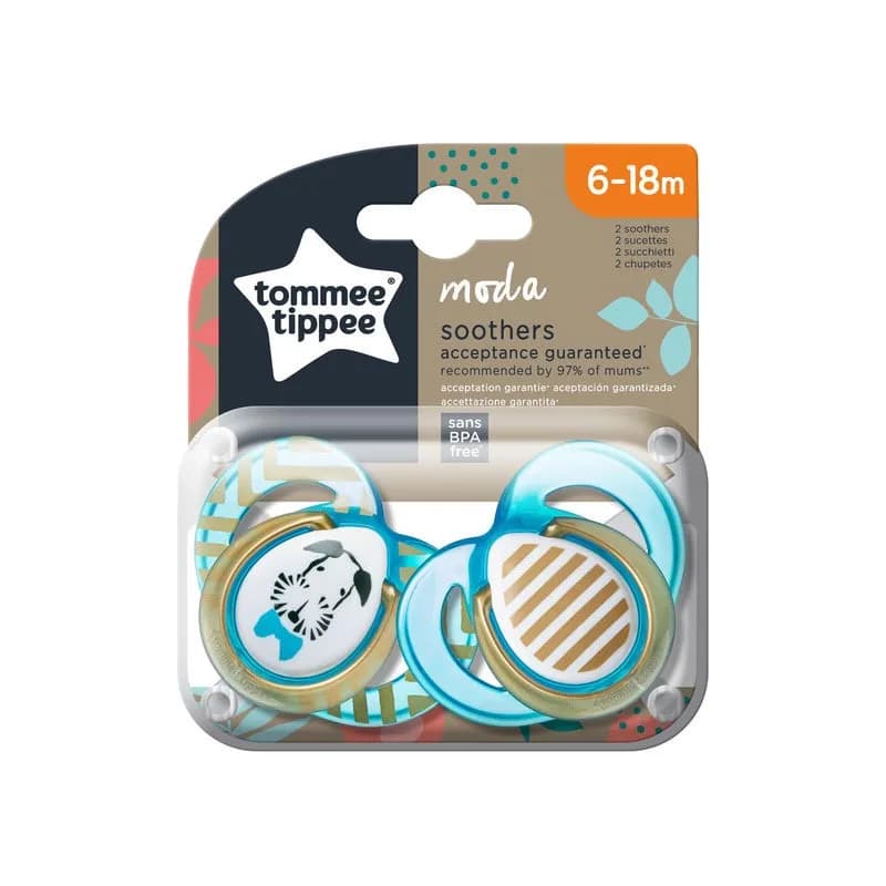 Tommee Tippee 2 Sucettes Moda Garcons 6-18ml