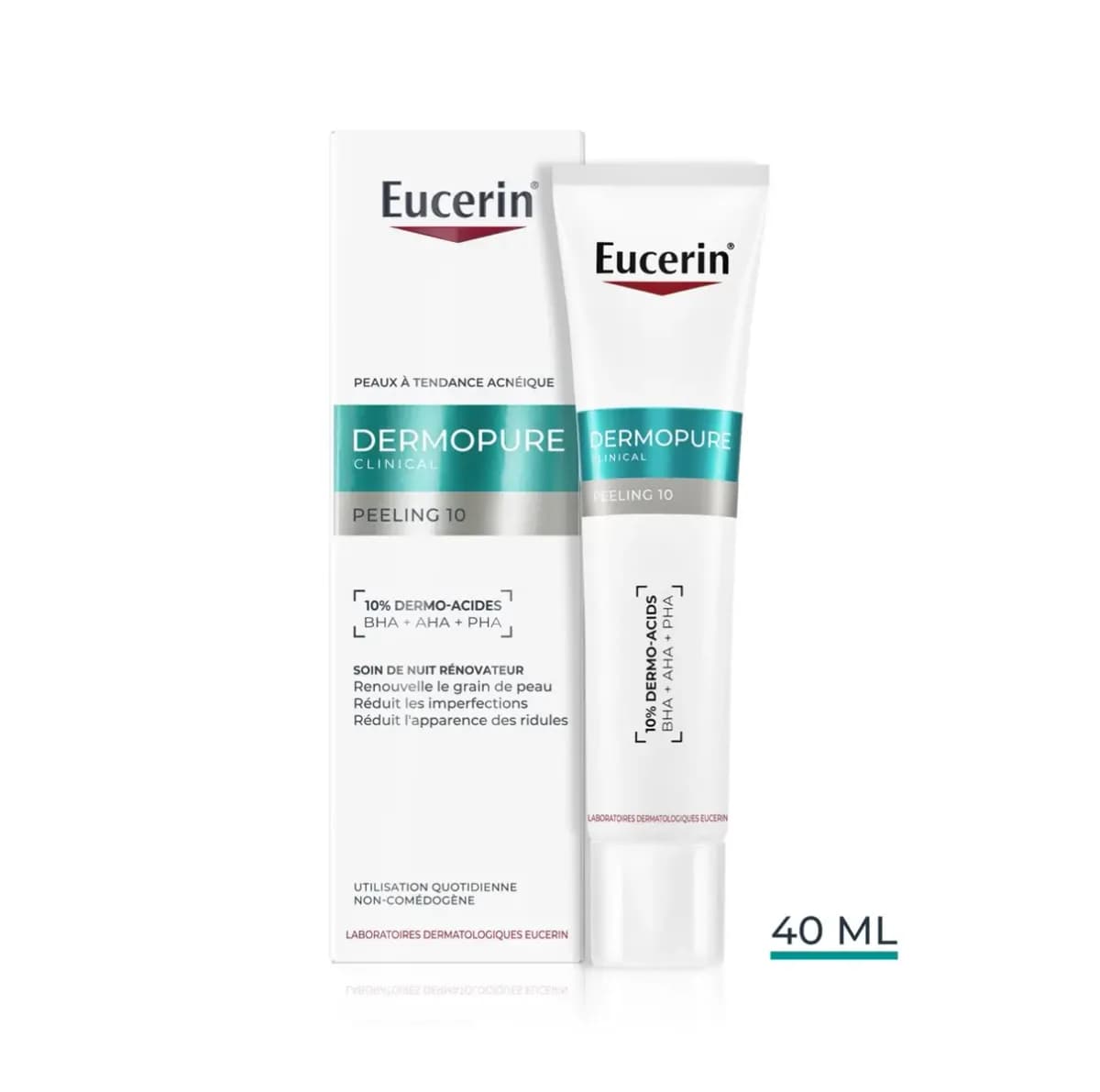 EUCERIN DERMOPURE CLINICAL PEELING 10 SOIN DE NUIT RENOVATEUR 40ML