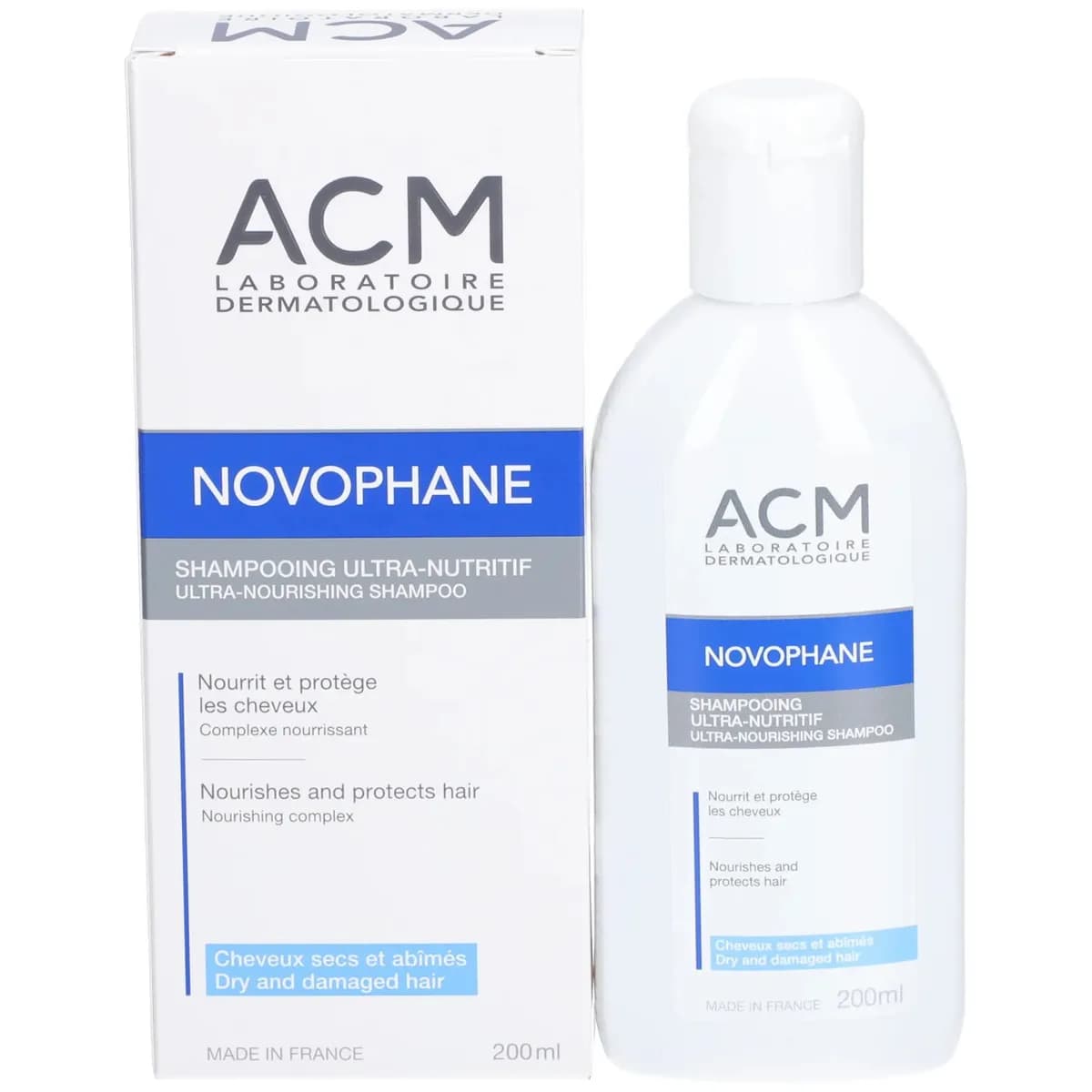 Acm Novophane Ultra-Nutritive Shampooing Cheveux Secs 200 ml