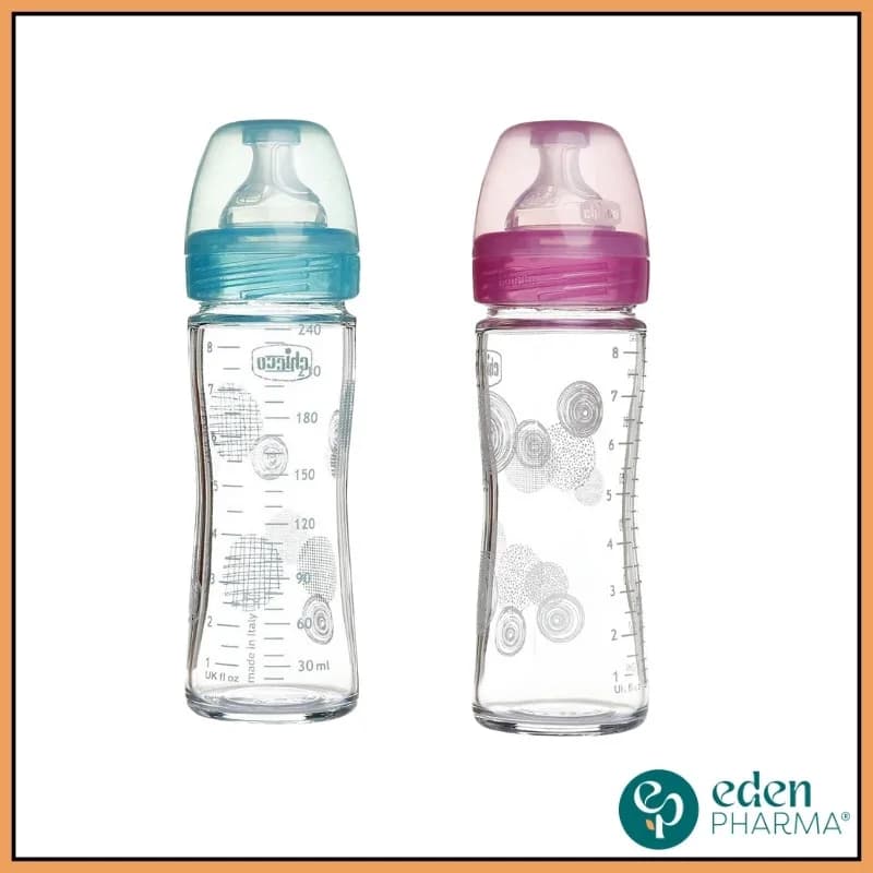 Chicco Biberon Well Being en Verre 240 ml