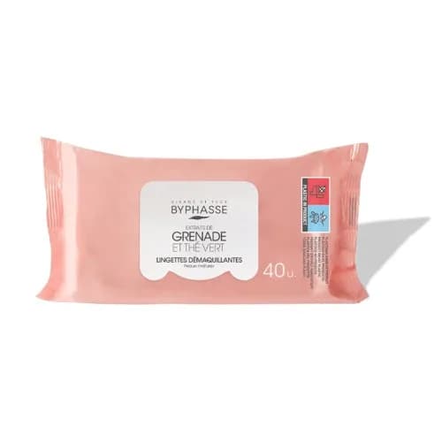 Byphasse Lingettes Demaquillante Grenade et the Vert 40 Unites