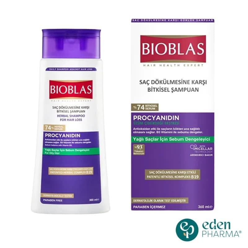 Bioblas Herbal Shampoing Vitalite Procyanidin+biotine Anti Chute 360 ml