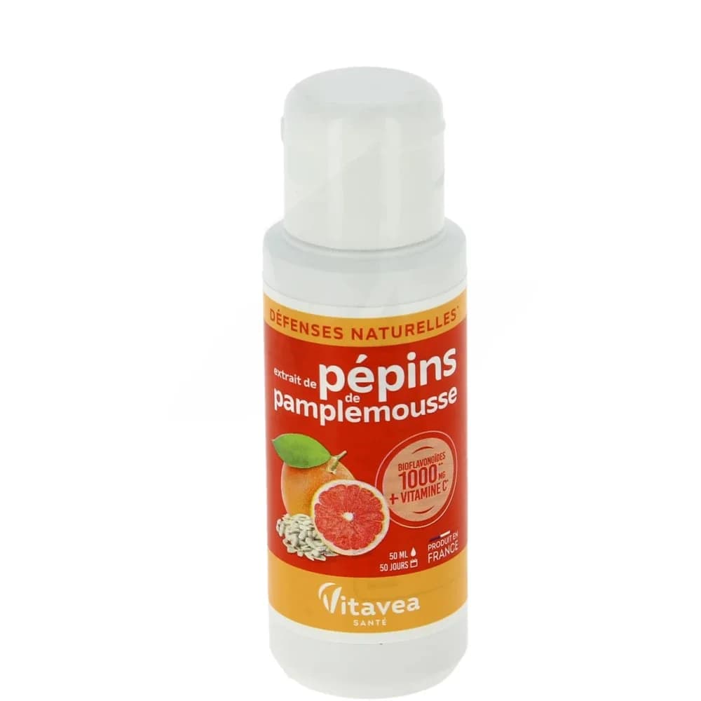 Vitavea Extrait de Pépins de Pamplemousse Solution Buvable Flacon de 50 ml