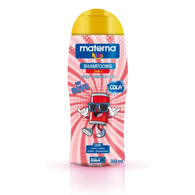 Materna Shampoing et Gel Douche 3 en 1 Kids Cola 300 ml