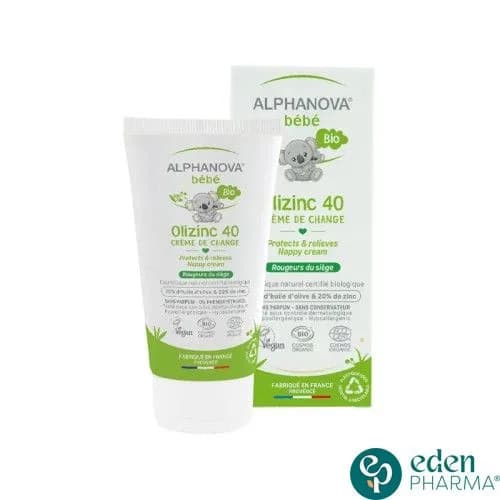 Alphanova Bebe Bio Olizinc 40 Creme de Change 50 gr