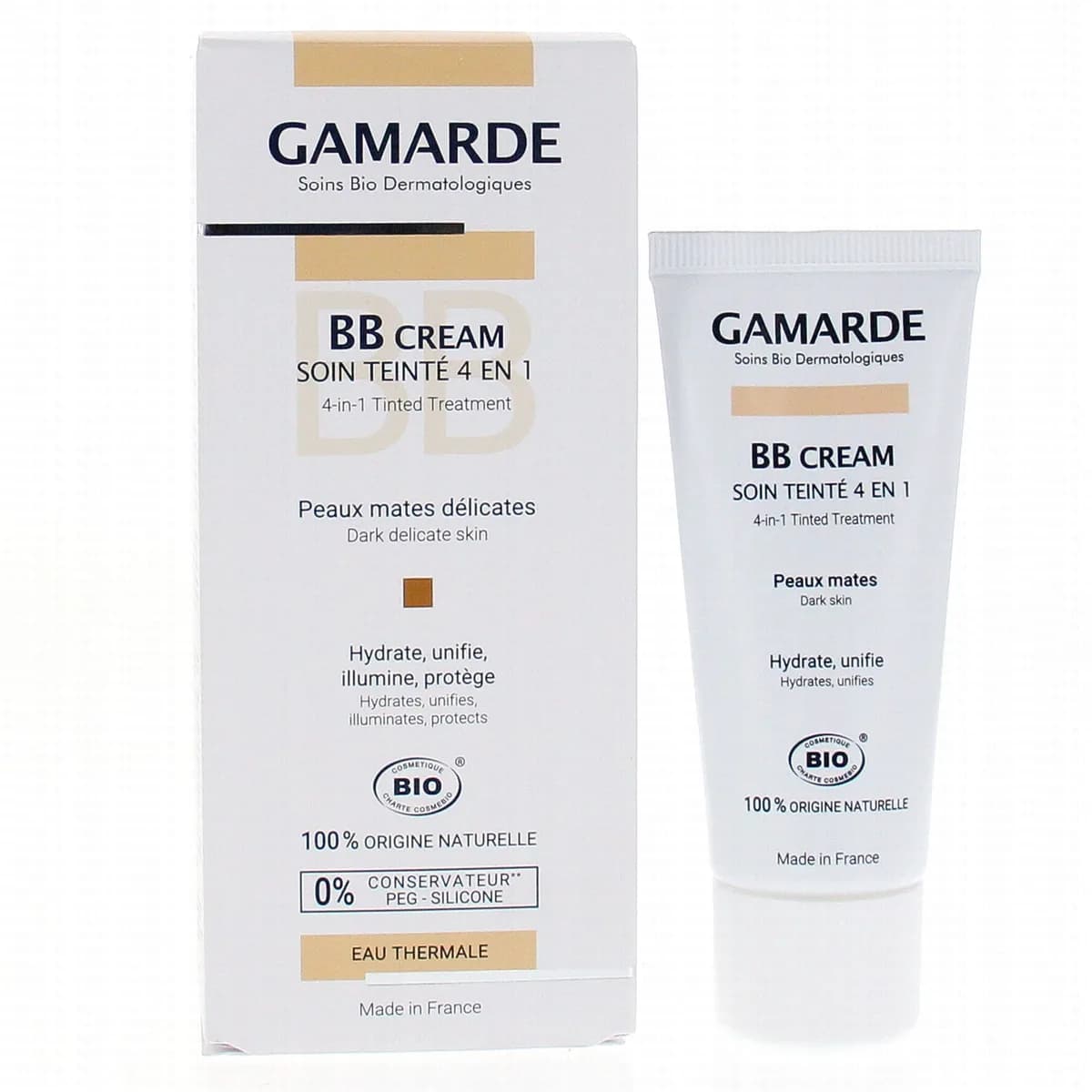 Gamarde BB Creme Soin Teinte 4en1 Peaux Mates Delicates 40 ml