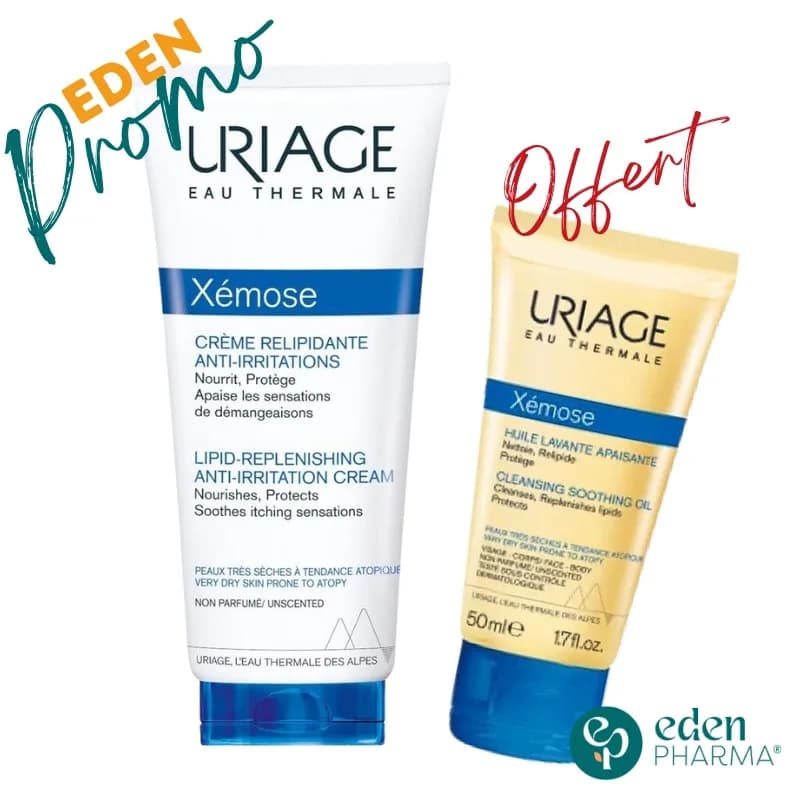 Uriage Xemose Creme Relipidante Anti Irritations 200 ml + Huile Lavante 50 ml Offerte