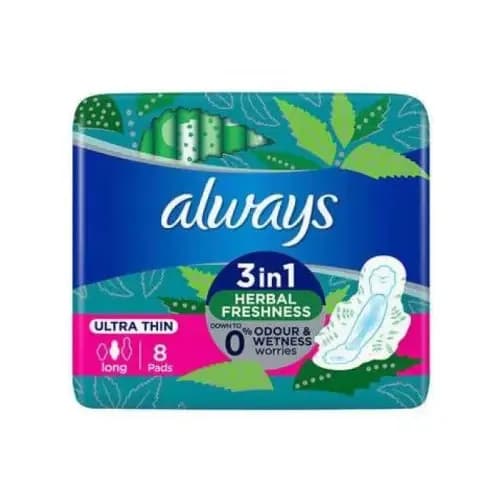 Always Ultra Thick 3en1 Long 8 Pads