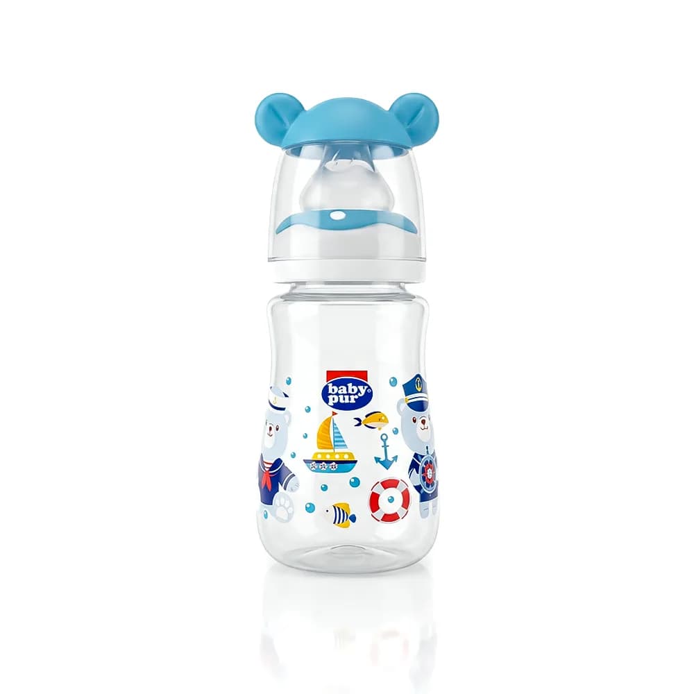 Baby Pur Mini Biberon Funny en Plastique 125 ml Ref 72002