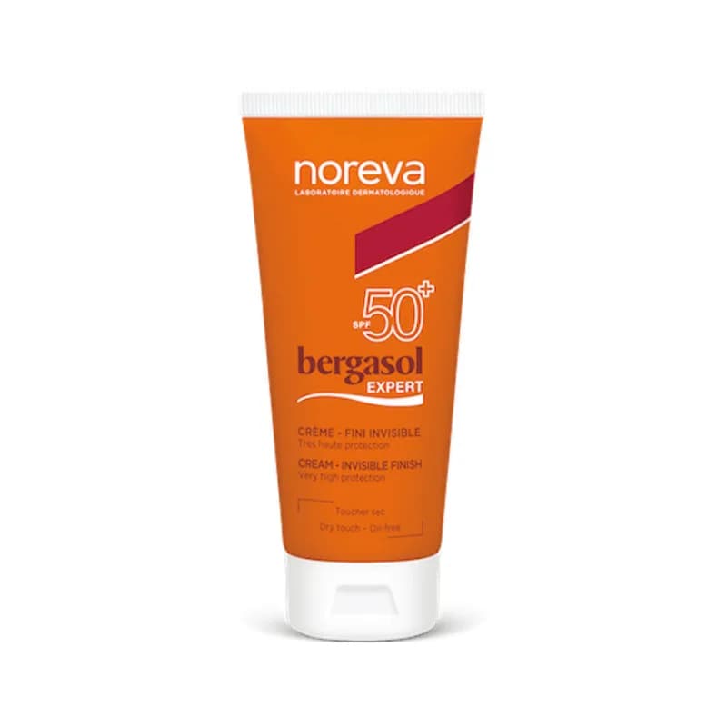 Noreva Bergasol Expert Creme Fini Invisible SPF50 50 ml + Gel Nettoyant Exfoliac Gratuit