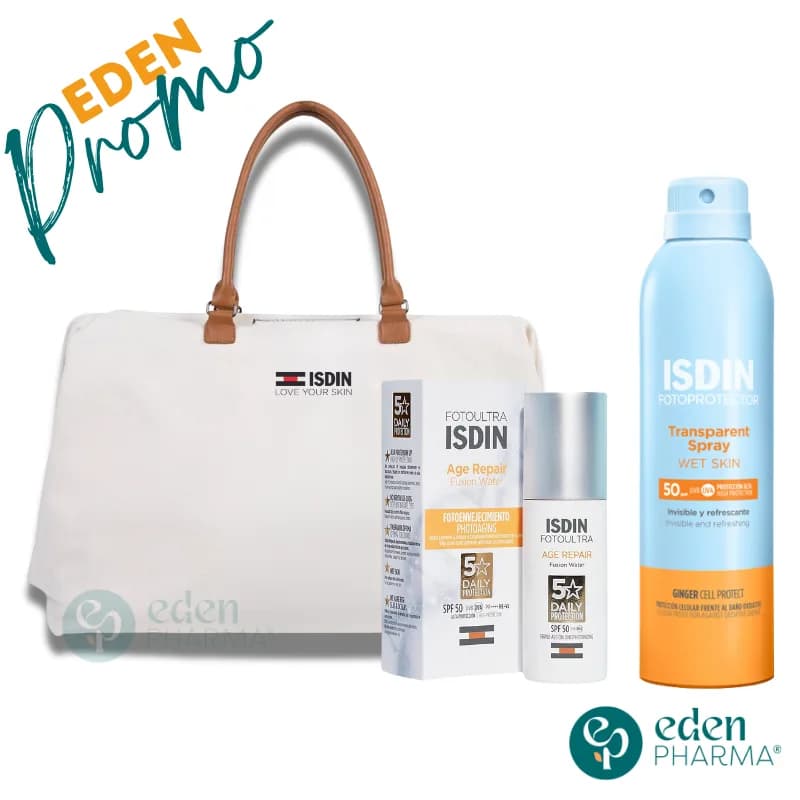 Sac ISDIN Ecran Age Repaire SPF 50+ Avec ISDIN Spray SPF50+ 250 ml