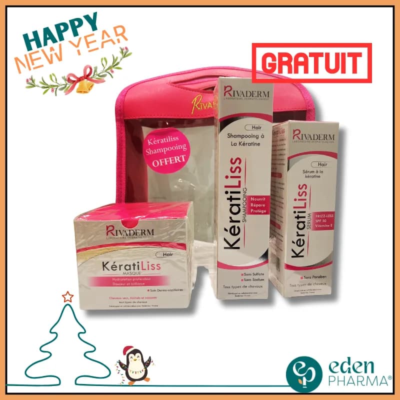 Rivaderm Trousse Keratiliss Serum + Masque + Shampoing Gratuit