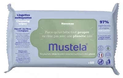 Mustela Lingettes Nettoyantes a L'Avocat Bio *60 Lingettes