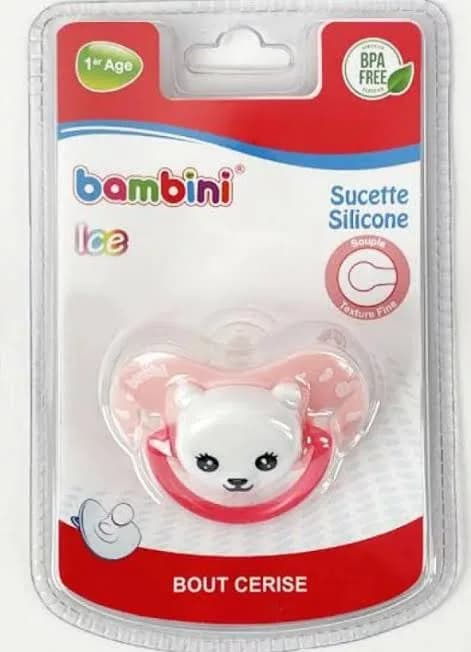 BAMBINI SUCETTE BOUT CERISE 1ERE AGE ICE REF 429