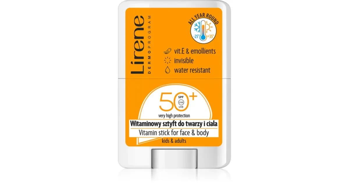 Lirene Ecran Stick Visage et Corps SPF50+ 15 g