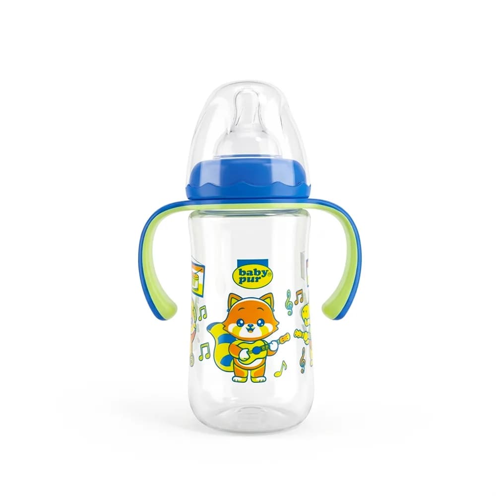 Baby Pur Biberon en Plastique Large Avec Anse 270 ml Ref Ru002