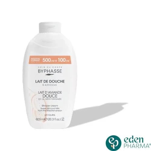 Byphasse Lait de Douche Caresse D'Amande Douce 600 ml