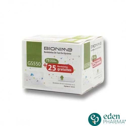 Bionime Bandelettes Bt75+25 Gratuit