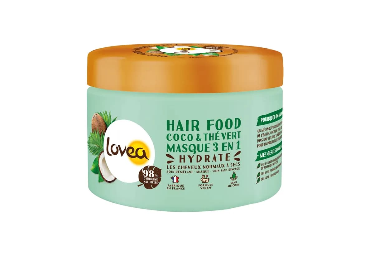 Lovea Hair Food Masque 3 en 1 Coco & the Vert Cheveux Normaux 390 ml