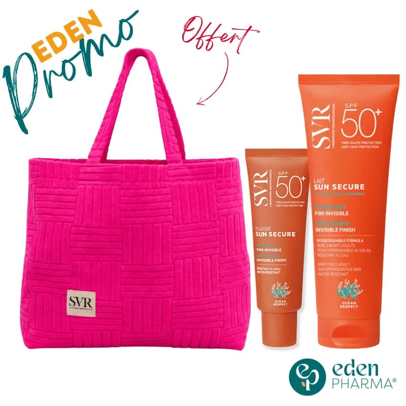 SVR Sac Sun Secure Fluide SPF50 50 ml + SVR Sun Secure Lait SPF50 250 ml
