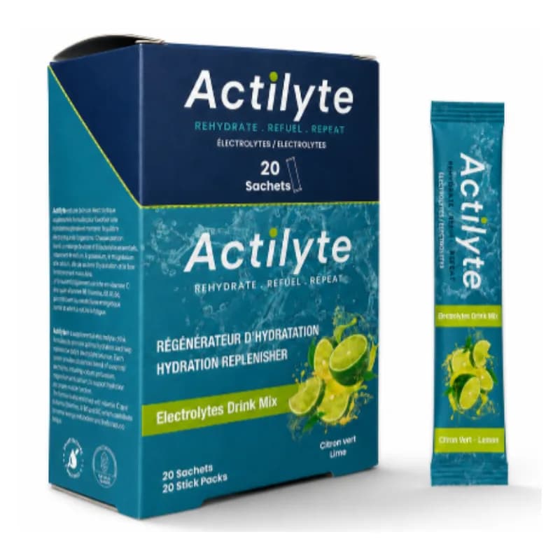 ACTILYTE ELECTROLYTES DRINK MIX 20 SACHETS GOUT CITRON VERT