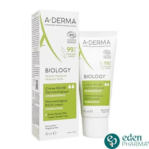 A-Derma Biology Creme Riche Hydratante Peaux Fragiles 40 ml