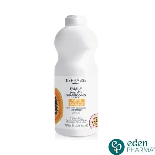 Byphasse Family Shampooing 2 en 1 Papaye Mangue 750 ml