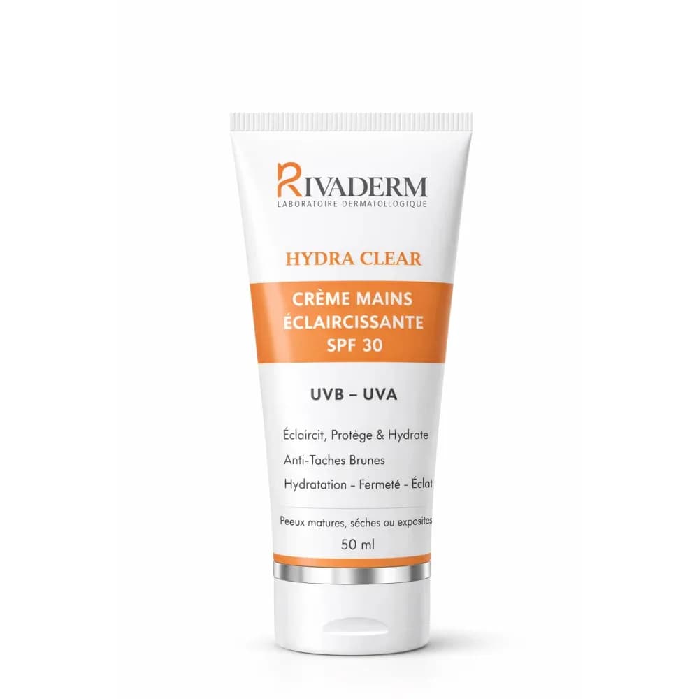 Rivaderm Hydra Clear Creme Mains Eclaircissante SPF30 50 ml
