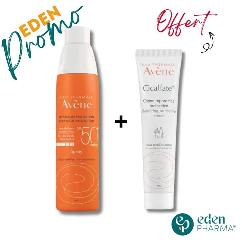 Avene Duo Spray SPF50+ Adulte + Cicalfate Creme 40 ml Gratuit