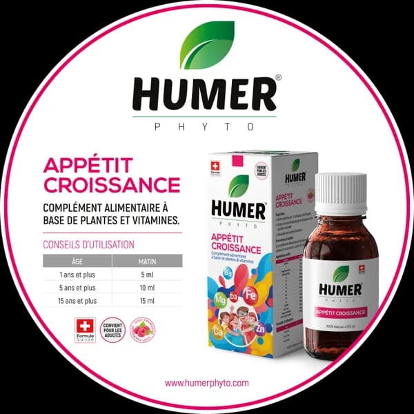 HUMER PHYTO APPETIT CROISSANCE SIROP 125ML