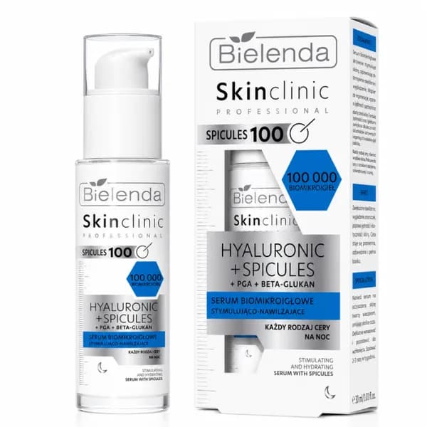BIELENDA SKIN CLINIC PROFESSIONAL SERUM HYDRATANT & STIMULANT A LACIDE HYALURONIQUE AVEC SPICULES 30 ML