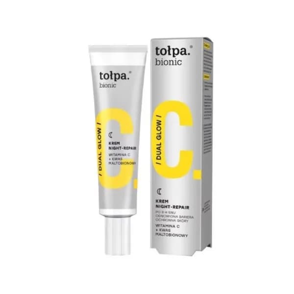 TOLPA BIONIC DUAL GLOW CREME DE NUIT REPARATRICE DOUBLE ECLAT 40ML