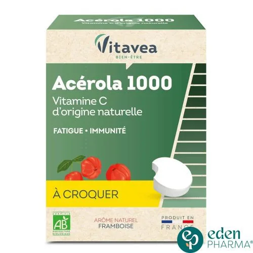 Vitavea Acerola 1000 Vitamine C 28 Comprimes A Croquer