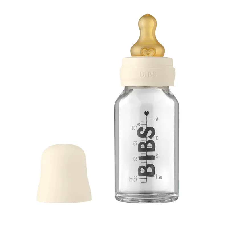 BIBS BIBERON GLASS BOTTLE BIBERON EN VERRE IVORY 110ML