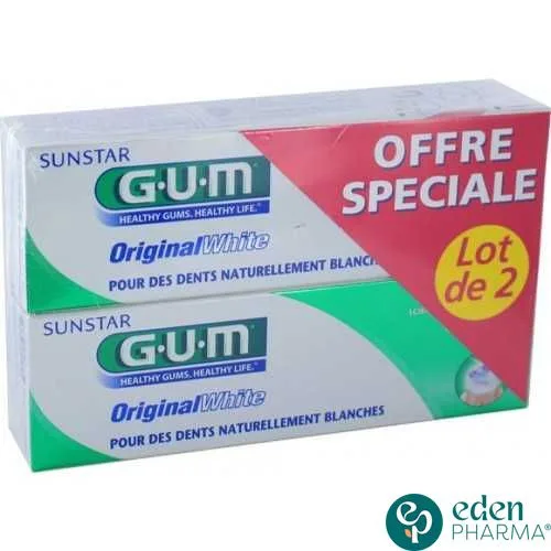 Gum Dentifrice Original White Duo