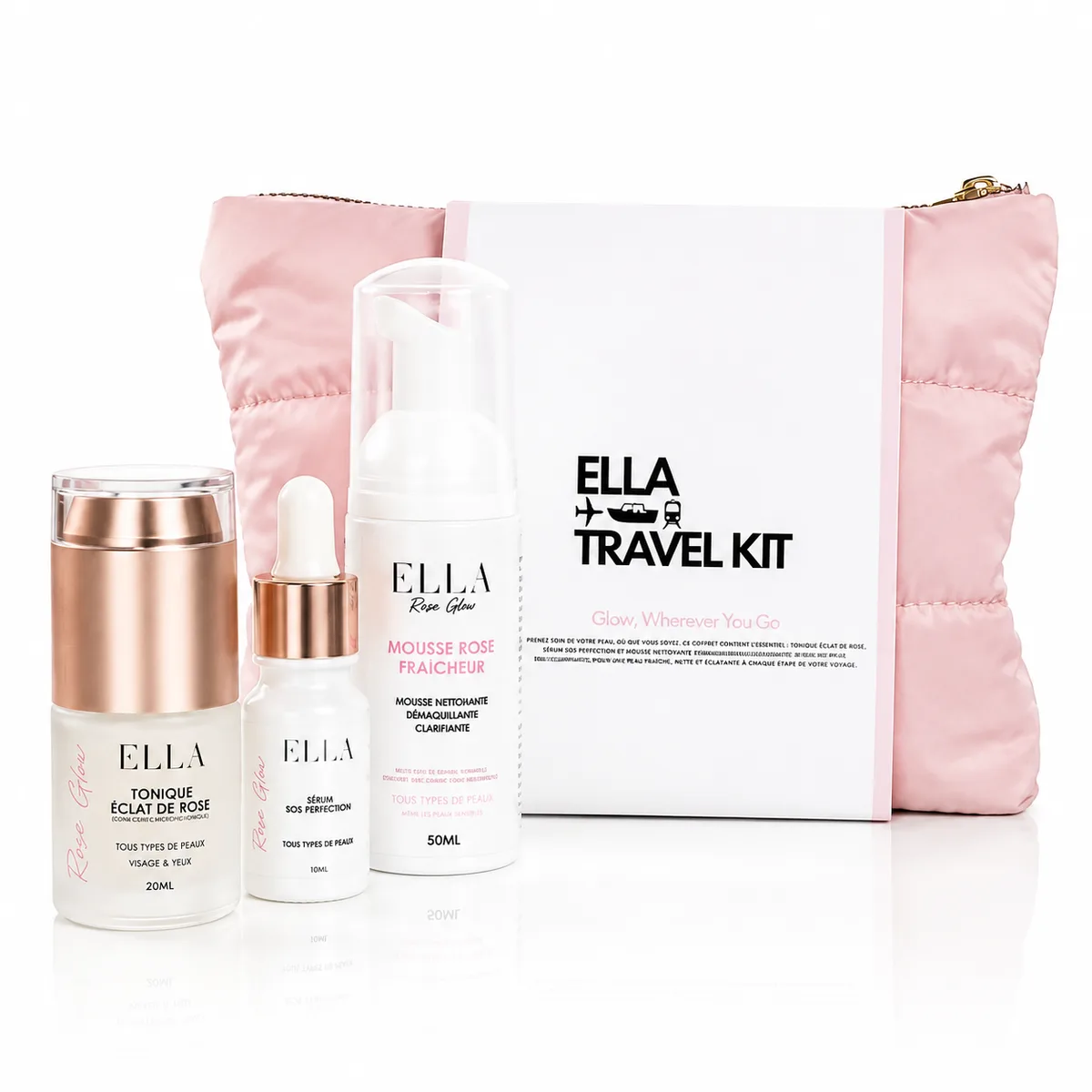 ELLA TRAVEL KIT SOIN ( MOUSSE+TONIQUE+SERUM)