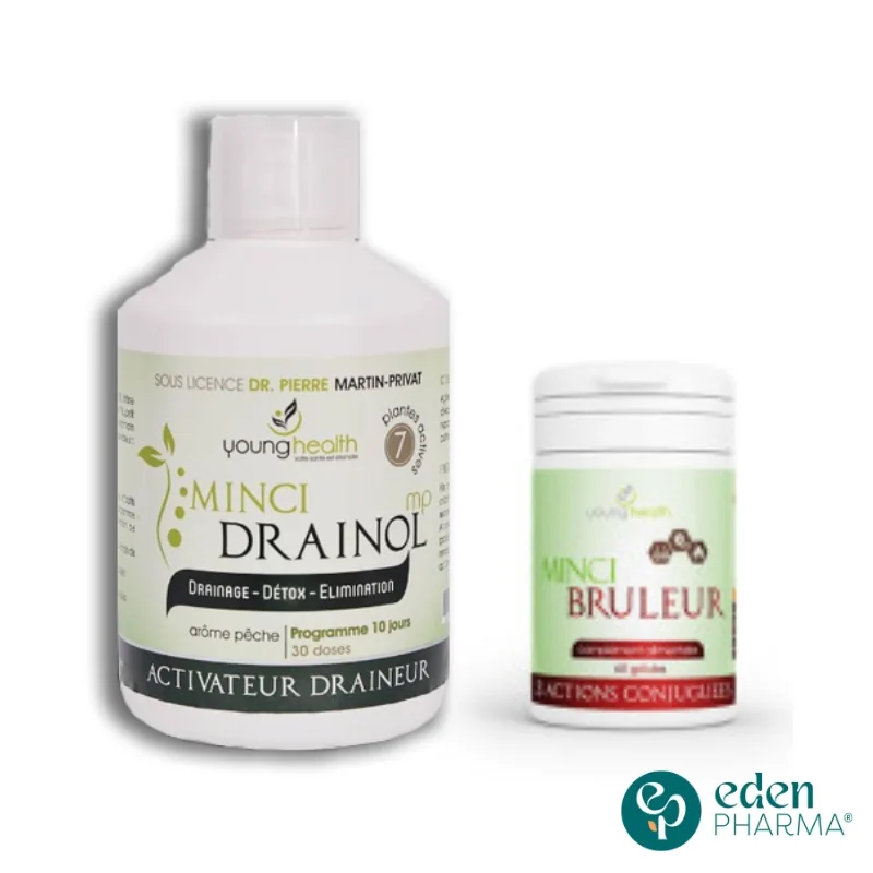 Young Health Pack Minceur Minci-Drainol + Minci Bruleur 60 Gelules