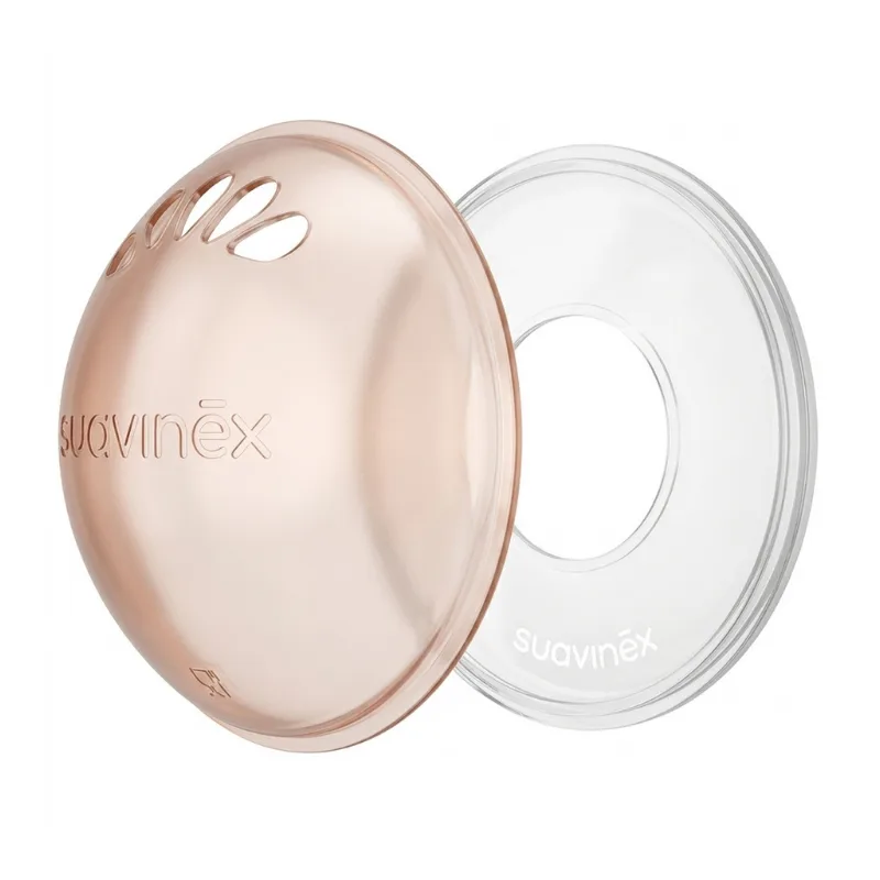 SUAVINEX 2 COUPELLES RECUEILLE LAIT + 2 COUPELLES PROTECTRICES
