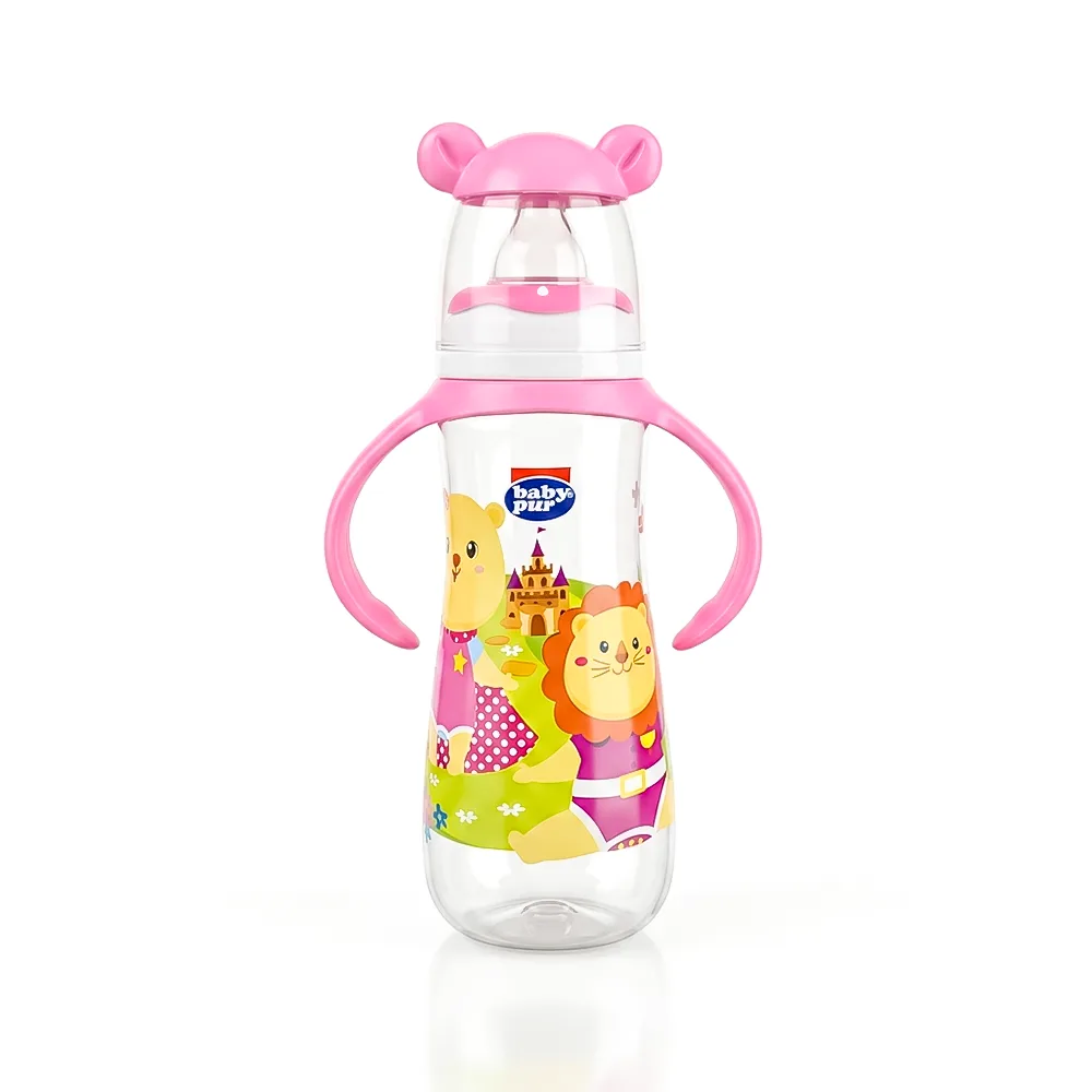 Baby Pur Biberon en Plastique Funny Avec Anse 250 ml Ref 72005
