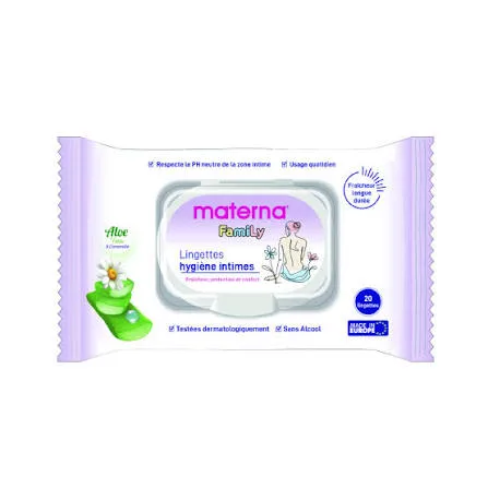 MATERNA LINGETTES INTIME BT/20