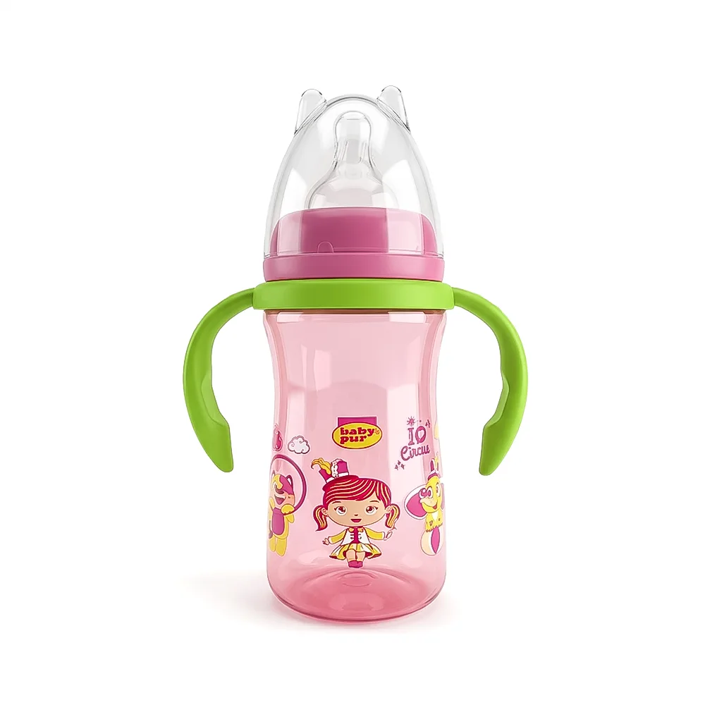 Baby Pur Biberon en Plastique Large Avec Anse 270 ml Ref P40362m