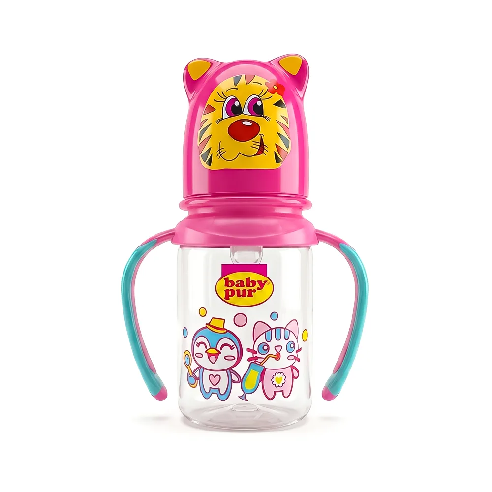 Baby Pur Biberon Plastique Avec Anses Amovible 125 ml Ref 1013